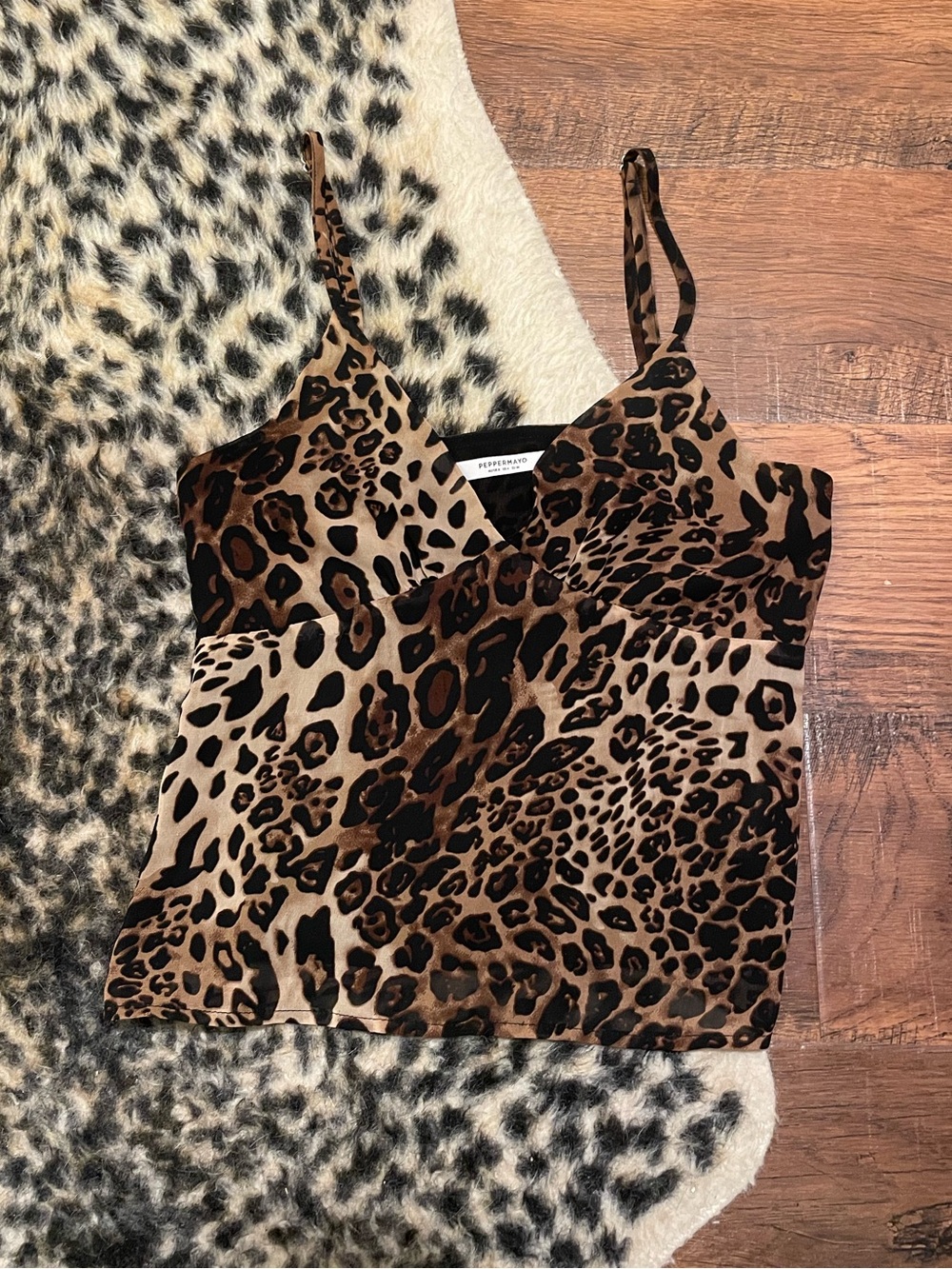 Peppermayo Leopard Print V-Neck Cami